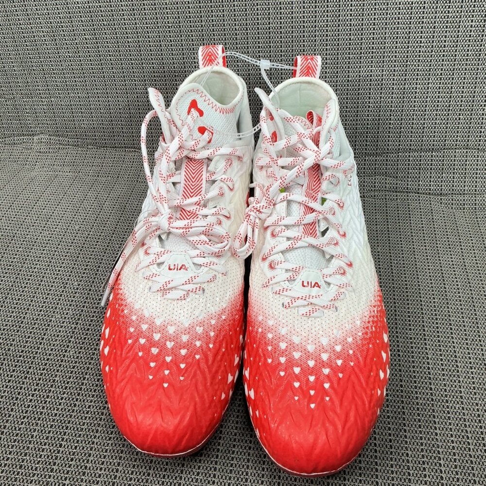 Under Armour Clone Highlight Mc Mens Size 14 White/Red Football Cleats - Picture 4 of 8